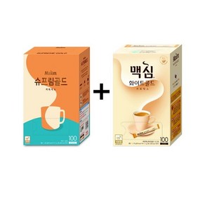 맥심 슈프림골드믹스 100T (라떼크림함유)+화이트 골드 커피믹스100T, 1개, 100개입, 11.7g