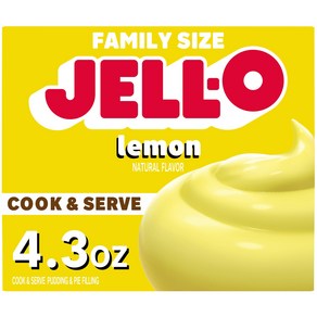 Jell-O Cook & Seve Lemon Pudding & Pie Filling (4.3 oz Box), 121g, 1개