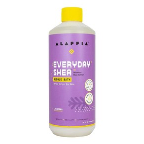 Alaffia EveyDay 시어 버블 배스 라벤더 473.2ml (16온스), 1개