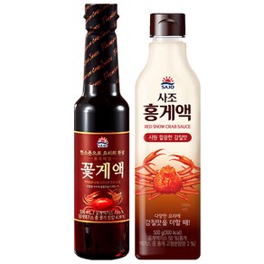 사조 프리미엄 꽃게액젓 550ml + 홍게액젓 500ml, 1세트, 500g