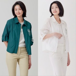 [지센] 여성 나일론 포켓프린트 집업 셔츠형 점퍼(색상2종) LSJPP453