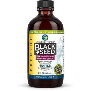 Amazing Hebs Pemium Black Seed Oil - Cold Pessed Nigella Sativa Aids in Digestive Health Immune, 240ml, 1개