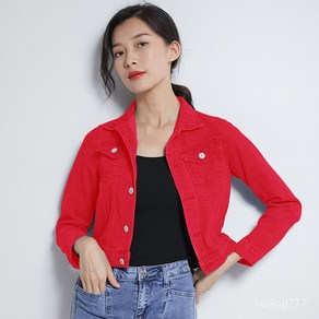 FANSYLI 여성 데님자켓 봄가을 점퍼여자 숏상의 코트 청자켓 261호
