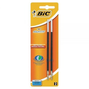 빅 BIC 893678 볼펜 리필 IS1197 영구 잉크 블리스터 팩 2 1mm 블랙