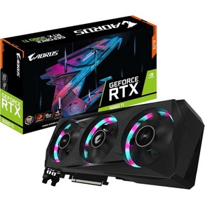 GIGABYTE 기가바이트 AORUS 지포스 RTX 3060 Ti Elite 8G (REV2.0) 그래픽 카드 3배 WINDFORCE 팬 LHR 8GB 256비트 GDDR6 GV-