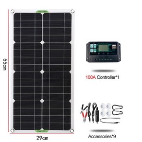 2000W 1000W 태양 전지 패널 18V 고효율 단결정 휴대용 유연한 방수 비상 충전 야외, [03] 1Set Style 2, 1개