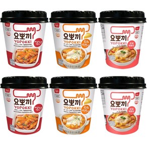 요뽀끼 컵 떡볶이 매콤달콤2개+치즈2개+로제2개, 140g, 1개