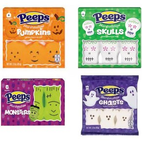 스마일링 스윗 할로윈 피프스 고스트 몬스터 펌킨 스컬 Smiling Sweets Halloween Peeps Ghosts Monstes Pumpkins Skulls, 1개, 85g