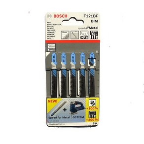 직소톱날세트T121BF/직소톱날T121BF/5pcs/전장83mm /보쉬/ BOSCH/직소날/5개세트, 5개