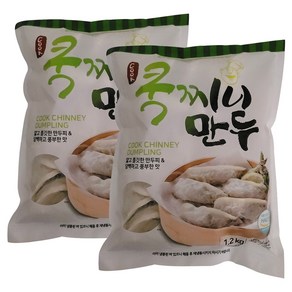 아하만두 1봉+1봉 쿡찌니고기만두1.2kg+쿡찌니고기만두1.2kg (평일 오후2시전 결제주문건 다음날 택배도착), 1.2kg, 2개