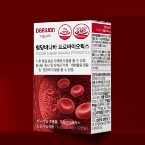 [대원제약] 혈당바나바 장건강 프로바이오틱스 500mg x 30캡슐 x 3박스(3개월분), 3박스, 30g