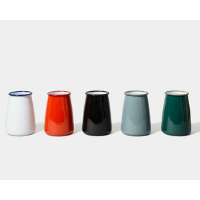 FALCON ENAMELWARE 팔콘 에나멜웨어 법랑 유텐실 포트 높이 16.5cm 직경 위쪽 10cm 아래쪽 12cm, 그레이, 1개