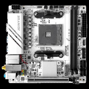 JGINYUE AMD B550 AM4 미니 ITX 마더보드 Ryzen R5 40005000 시리즈 프로세서 지원 DDR4 RAM PCIE 4.0 B550, 한개옵션2, 한개옵션1, 0 마더 보드