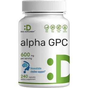 딜서플리먼트 알파 GPC 600mg 콜린 알포세레이트 240캡슐