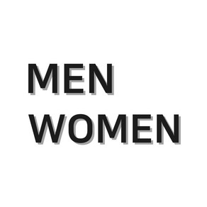 스튜디오투명 MEN WOMEN 화장실 표지판 검정색, MEN WOMEN검정, 1개