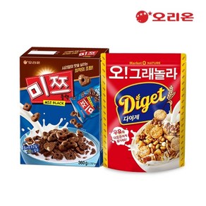 오리온 마켓오 오그래놀라 다이제 300g + 미쯔대용량팩 360g 시리얼 씨리얼, 그래놀라다이제+미쯔대용량