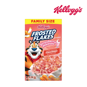 [Kellogg's] 켈로그 콘푸로스트 딸기 밀크쉐이크 미국 시리얼 대용량 Family Size ﻿569g, 1박스, 569g