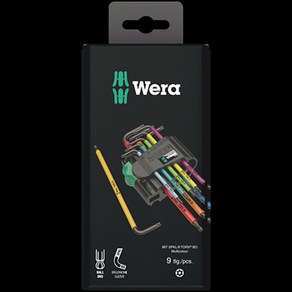 Wera 베라 컬러그립 홀별렌치 세트 (9pcs)-967 SPKL9 (073599) 툴메이커