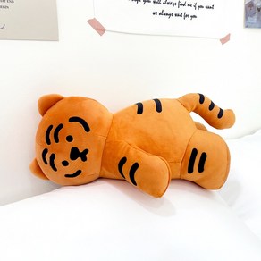 무직타이거 엎드린 모찌 뚱랑이 인형, 1개, 14cm