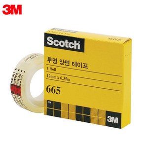 3M 스카치 665B 12X6.35M 투명양면테이프 리필