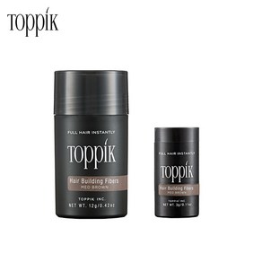 TOPPIK 토픽 흑채 중간갈색 12g+3g 천연양모케라틴 증모제 새치커버 에어쿠션, 토픽 12g+3g 중간갈색, 1개