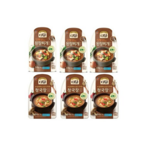 다담 전통된장찌개양념(140g) x3개 + 청국장찌개양념(130g) x 3개