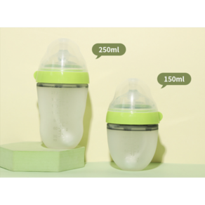 실리콘 젖병 250ml + 150ml 세트