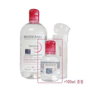 바이오더마 센시비오 H20 500ml + 휴대용 펌프공병 100ml, 1개