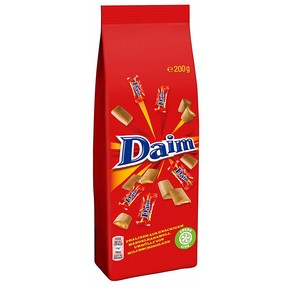 Daim 다임 미니 초코카라멜 200g 4팩 Daim Minis Butte-Mandel-Kaamell in Milchschokolade - 200g, 4개