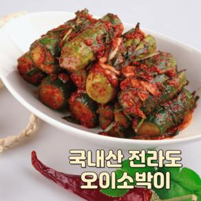 백곡김치 전라도 국내산 맛있는 오이소박이 오이김치, 1kg, 1개