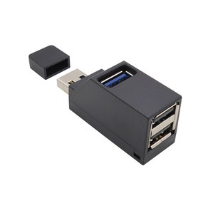 IH424 3포트 USB 허브 USB3.0 1P / USB 2.0 2P 블랙, 1개