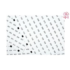 투명숫자스티커 셀프네일아트재료, 투명숫자스티커 161번~320번, 1개