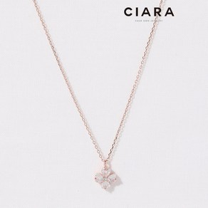 CIARA 14K Lainate 큐트 캐럿 클로버 심플 목걸이(GoldPlated)