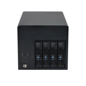 홈스토리지 핫스왑 NAS 서버 섀시 IPFS 마이너 4 드라이브 베이 6GB SATA 백플레인 지원 미니 ITX 마더, 01 empty case, 1개