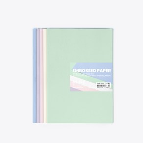 PaperPhant 하이퀄리티지 두꺼운 5컬러 엠보싱 색지(5 Colored Embossed Paper)(레이드)