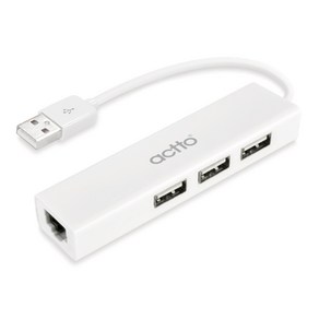 엑토 2 in 1 USB LAN 어댑터 3포트 허브 콤보 HUBL-01