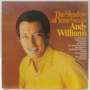 [중고LP] ANDY WILLIAMS 앤디 윌리암스 (THE SHADOW OF YOUR SMILE) GF커버 일본반 LP