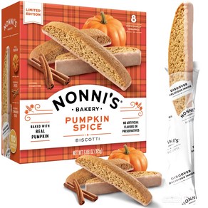 Nonni's Pumpkin Spice Biscotti - Pumpkin Cookies - Nonni's 호박향 스파이스 비스코티 - 호박 쿠키 - 호박향 스파이스 블렌드와 계피