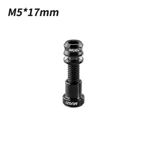 티타늄 스템 볼트 자전거 너트 도로 접이식 나사, 1개, 13.M5-17mm Black Set