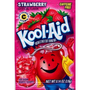 10 Stawbey Kool-Aid Packs 딸기 쿨에이드 팩 10개, 1개, 3g