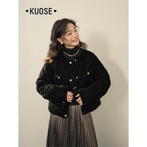 KUOSE 쿠오세코트 JUST BE YOURSELF 블랙 다운 숏코트