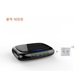 자동차 공기 청정기 태양열 무선 차량용 포름알데히드 제거 신차 인테리어 악취 제거 음이온, 블랙 태양광