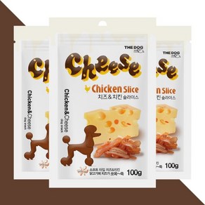 더독 치킨치즈 슬라이스 100g x3개, 3개