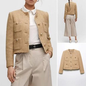 자라 가을 모직 랩 골드버튼 자켓 zara