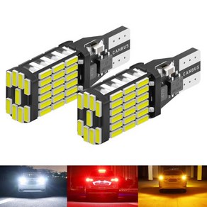 2X T15 W16W 921 LED 자동차 Led Canbus 정지 전구 12V 화이트 오렌지 레드 테일 라이트 사이드 마커 램프, 한개옵션1, 1개