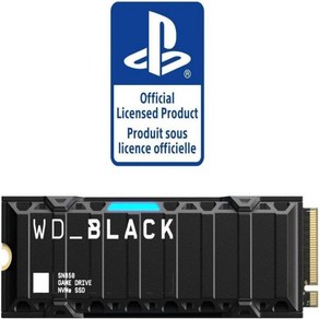 WD_BLACK PS5 콘솔용 2TB SN850 NVMe SSD 히트 싱크 포함 4세대 PCIe M.2280 최대 7 000MB/s WDBKW0020BBK-WSN, 1TB, Up to 7/000 MB/s