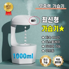 [최신형 무중력!!!] 대용량 미니 무선 가습기 최신 무중력 물멍 초음파 무소음 가습기 사무실 간편세척 가습기, 그린