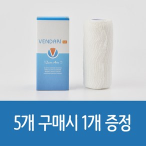 벤다리하프트 라텍스프리 자가 접착 붕대 12cm x 4m, 1개입, 5개