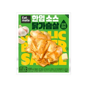 [랭킹닭컴] 잇메이트 한입 소스 닭가슴살 갈릭버터, 1개, 100g