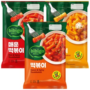 [꾸리미] (실온보관) 비비고 떡볶이 3종 (떡볶이 치즈떡볶이 매운떡볶이) 360g 각 1개씩, 1개